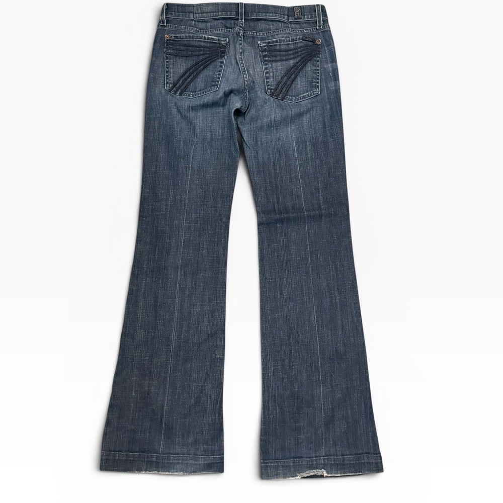 7 For All Mankind Women's Dark Blue Wide Leg Jeans